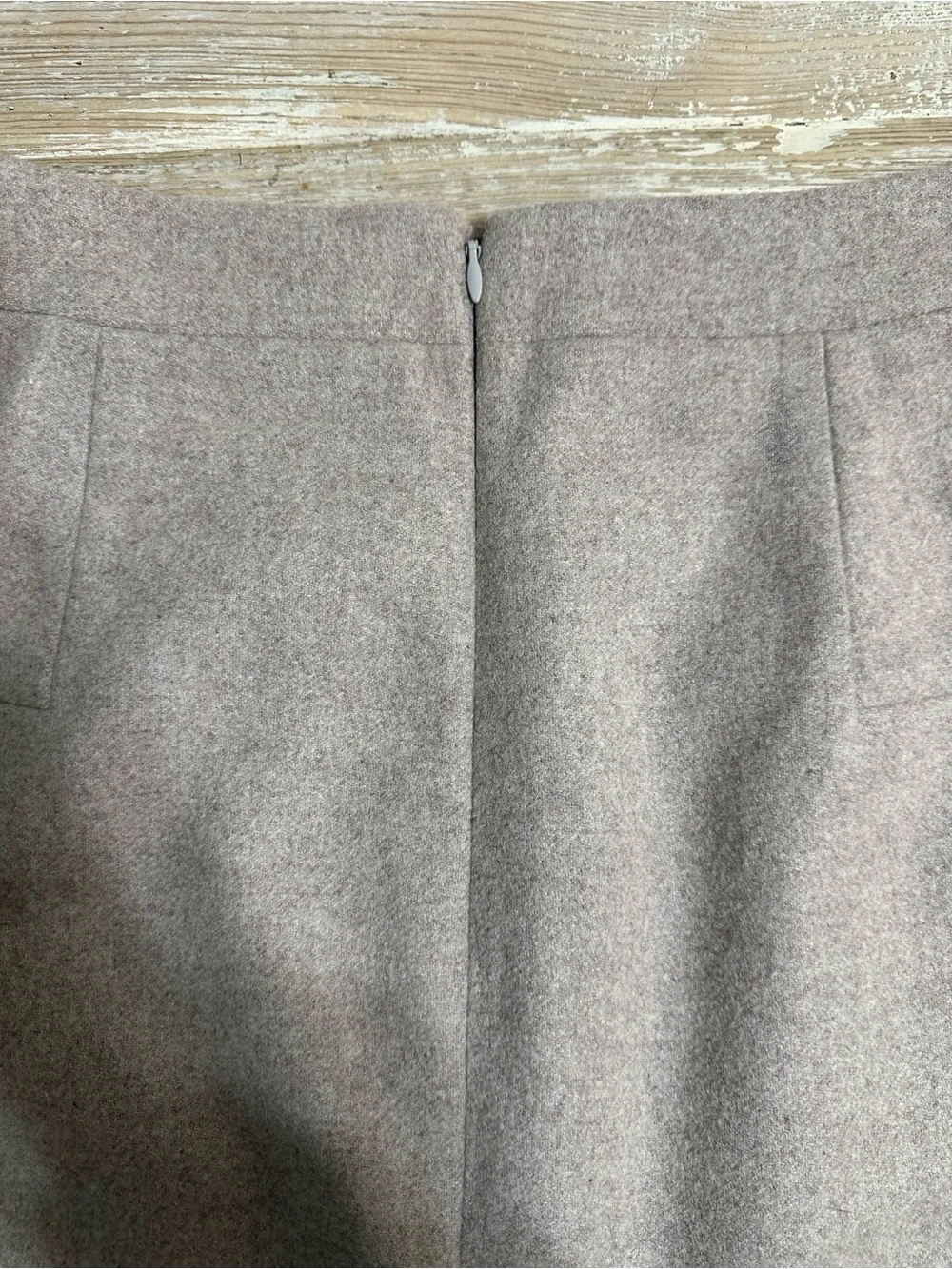 J. Crew Classic Taupe Wool-Blend Mini Skirt sz 8